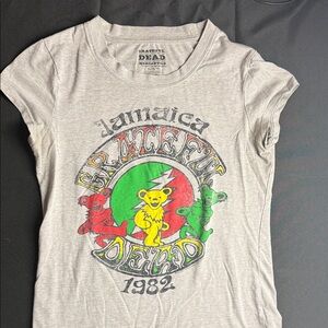 Grateful Dead Light Gray Jamaica 1982 Dancing Bears Tee